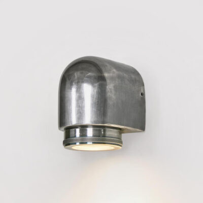 Greycliffe Hamptons Dome Outdoor Wall Light Antique Silver