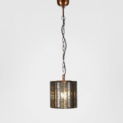 Grosvenor Heritage Fluted Glass Ceiling Pendant Brass
