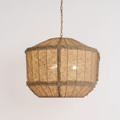Haddonfield Hamptons Linen Ceiling Pendant Natural Beige