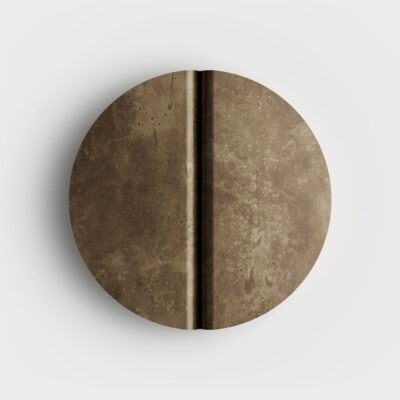 Halveston Round Wall Light Antique Iron Coppered Iron Gradient Brass