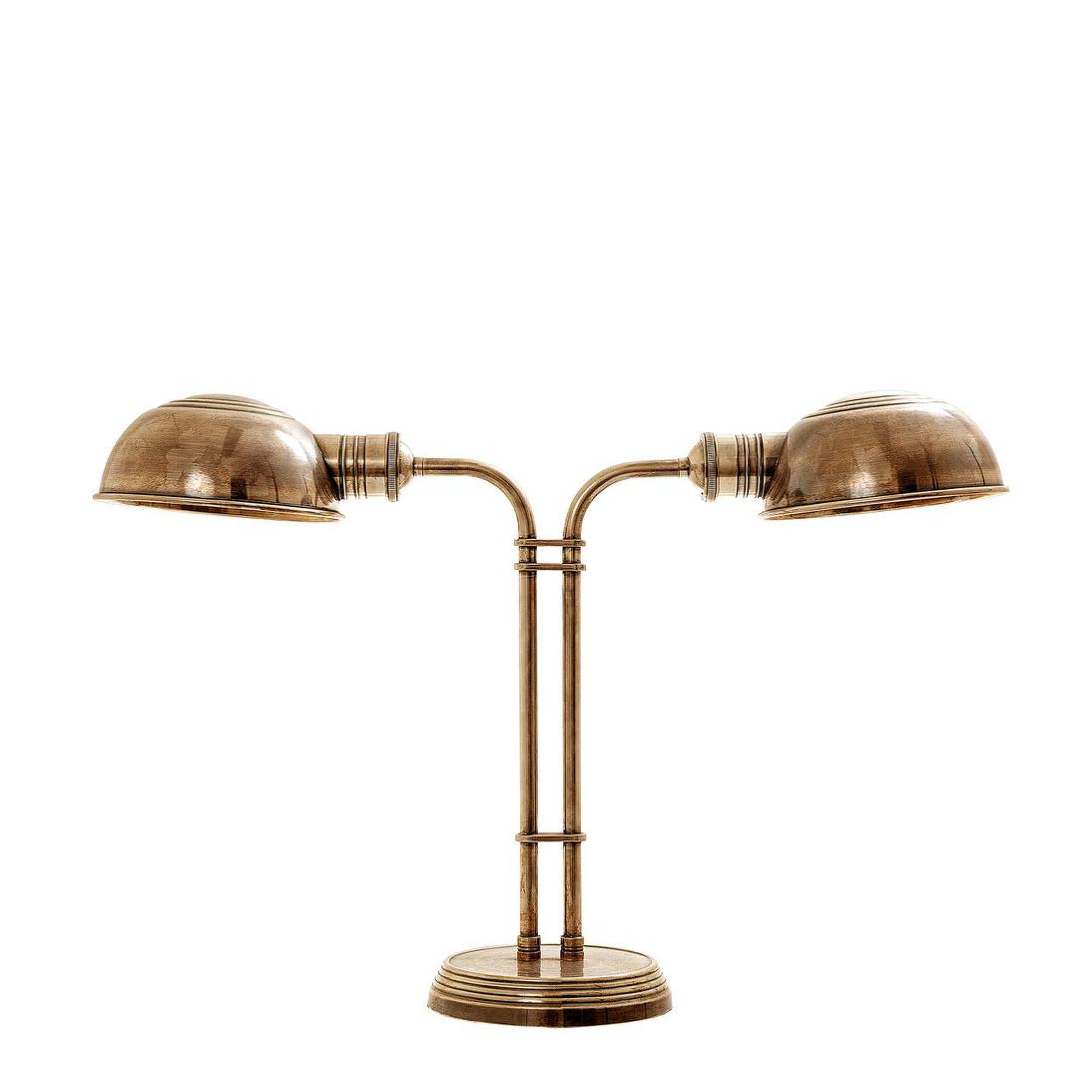 Harbington French Provincial Twin Arm Table Lamp Antique Brass