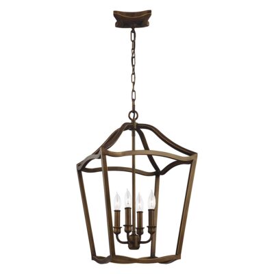 Harborcombe Hamptons Open Cage Pendant Aged Brass