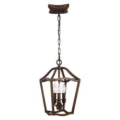 Harborcombe Traditional Open Cage Pendant Aged Brass
