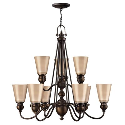 Harborough Traditional 9 Light Chandelier Olde Bronze