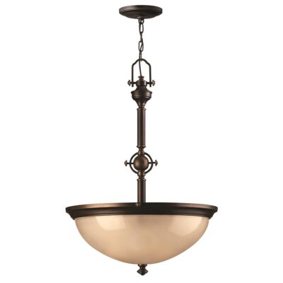 Harborough Traditional Bowl Pendant Olde Bronze