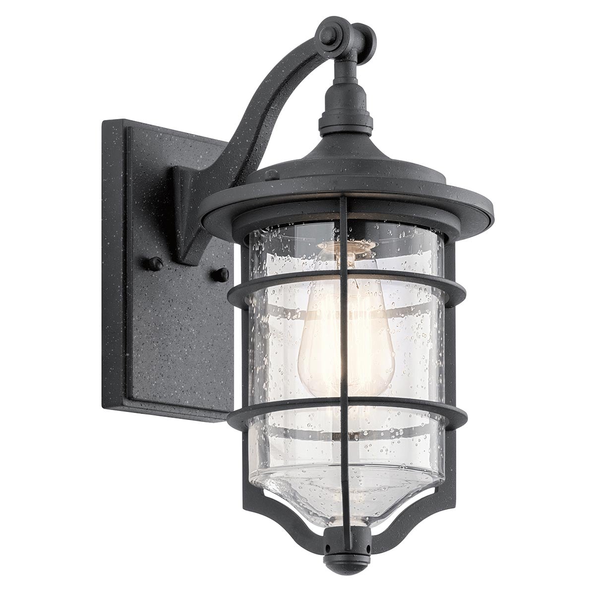 Harbour Fleet Nautical Outdoor Wall Lantern Distressed Black