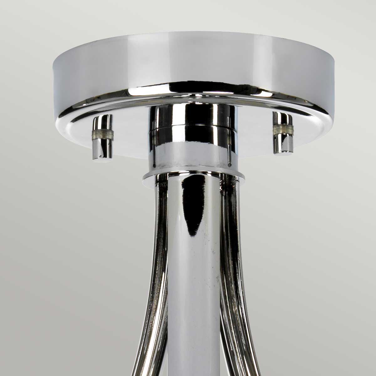 Harbour Reach Hamptons Ceiling Semi-Flush Polished Chrome Black Shade Harbour Reach Hamptons Ceiling Semi-Flush Polished Chrome Black Shade — detail view