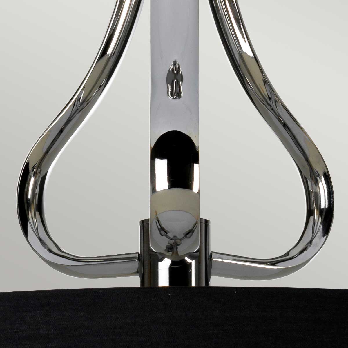 Harbour Reach Hamptons Ceiling Semi-Flush Polished Chrome Black Shade Harbour Reach Hamptons Ceiling Semi-Flush Polished Chrome Black Shade — detail view