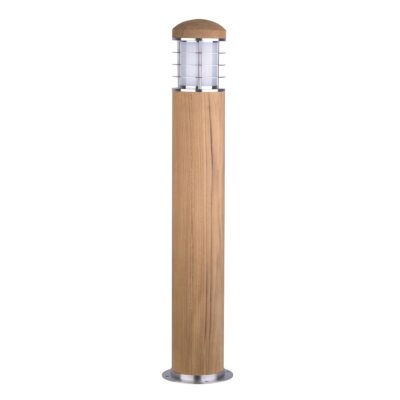Harbourfield Mini Coastal Teak and Stainless Steel Outdoor Bollard Light