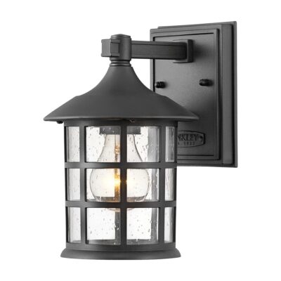 Harbourgate Lane Hamptons Small Outdoor Wall Lantern Textured Black