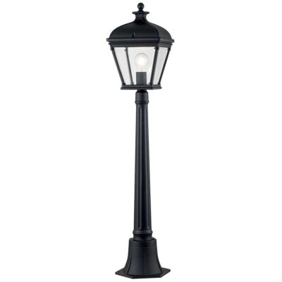 Harbourlight Georgian Style Outdoor Pillar Lantern in Black