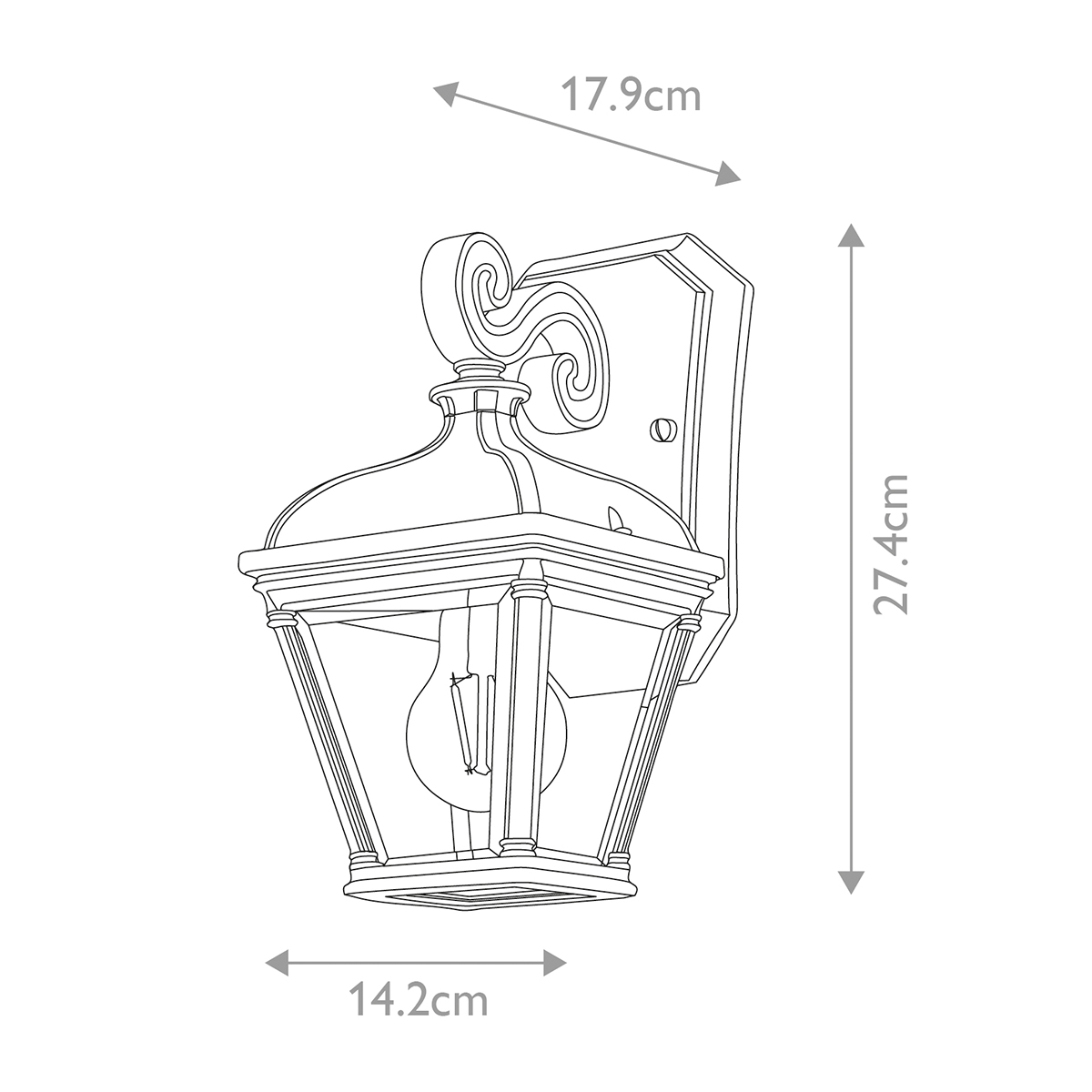 Harbourlight Traditional Small Outdoor Wall Lantern Black Harbourlight Traditional Small Outdoor Wall Lantern Black