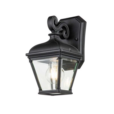 Harbourlight Traditional Small Outdoor Wall Lantern Black