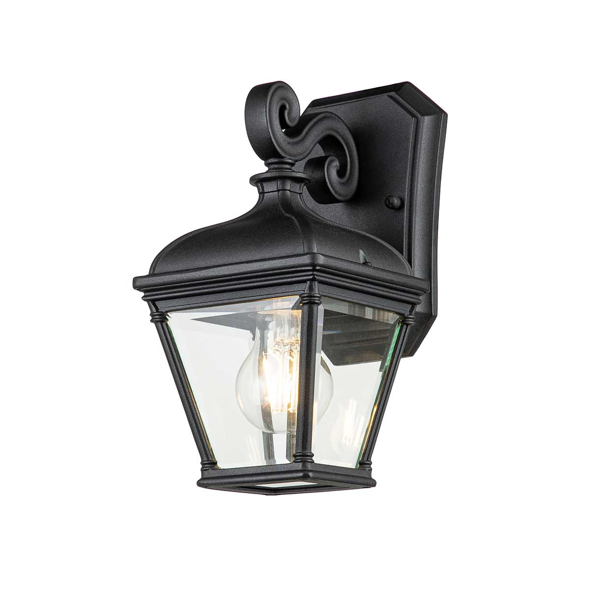 Harbourlight Traditional Small Outdoor Wall Lantern Black