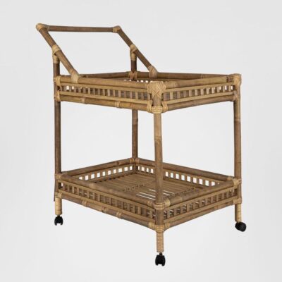 Harbourside Trolley Hamptons Bamboo Bar Cart