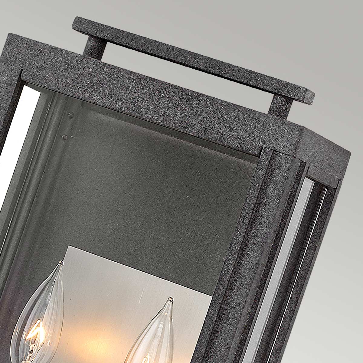 Harringford Hamptons Outdoor Wall Lantern Aged Zinc & Antique Nickel Harringford Hamptons Outdoor Wall Lantern Aged Zinc & Antique Nickel — detail view