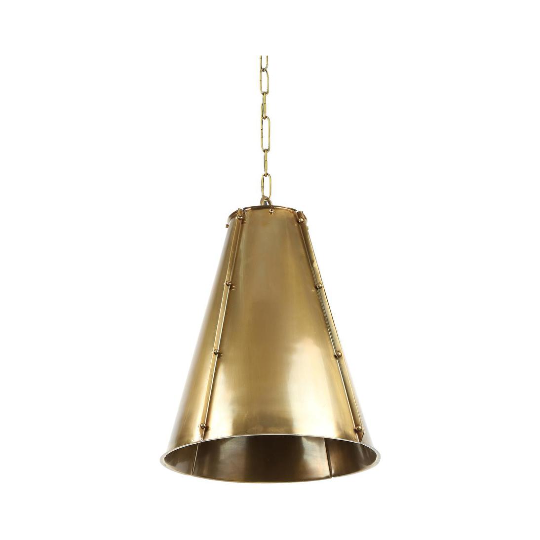 Harrington Industrial Cone Ceiling Pendant Brass Harrington Industrial Cone Ceiling Pendant Brass