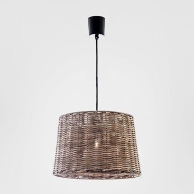 Harrisdale Hamptons Woven Rattan Ceiling Pendant Natural Brown