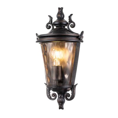 Harrowgate Traditional Half Lantern Outdoor Wall Light Weathered Bronze