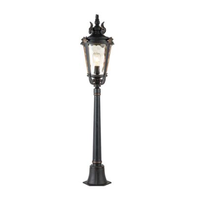 Harrowgate Traditional Outdoor Pillar Lantern Weathered Bronze