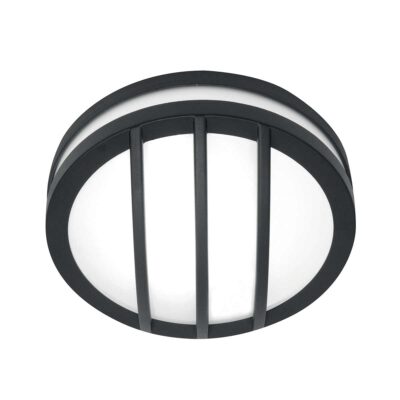 Hartfell Modern Round Bunker Outdoor Wall Light Graphite