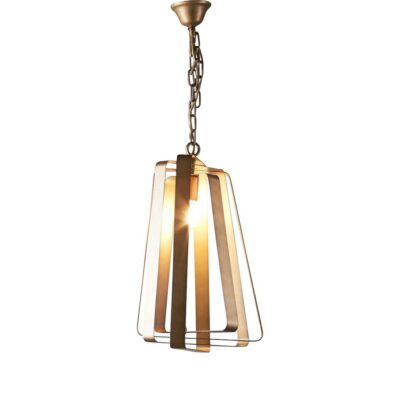 Hartford Heritage Tapered Cage Pendant Light Brass