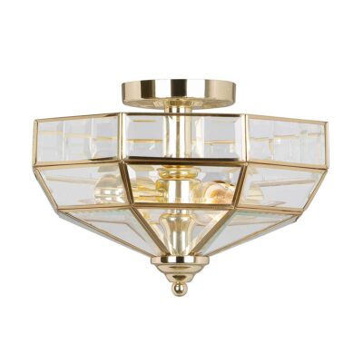 Hartsdown Hamptons Ceiling Semi-Flush Polished Brass