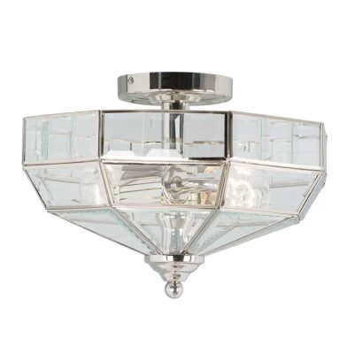 Hartsdown Traditional Ceiling Semi-Flush Polished Nickel