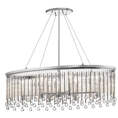 Hartswell Oval Chandelier Polished Chrome