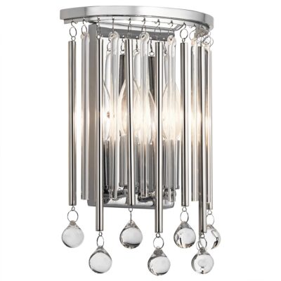 Hartswell Oval Glam Wall Light Polished Chrome