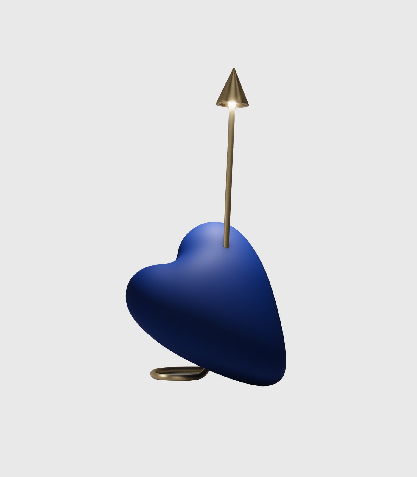 Hartwell Contemporary Heart Table Lamp Matte Blue, Matte Red, Matte White