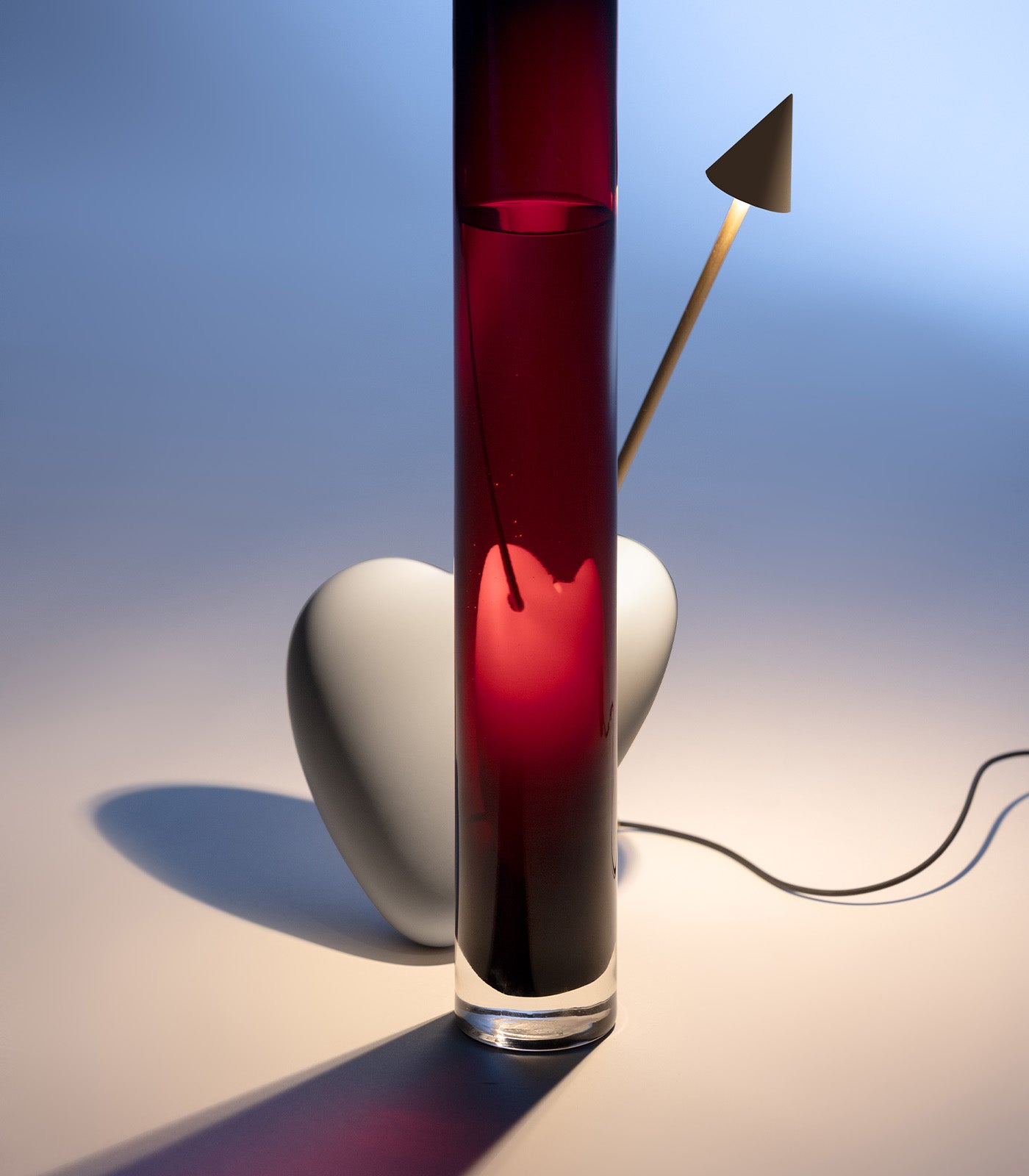Hartwell Contemporary Heart Table Lamp Matte Blue, Matte Red, Matte White Hartwell Contemporary Heart Table Lamp Matte Blue, Matte Red, Matte White