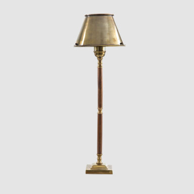 Hastings French Provincial Table Lamp Antique Brass and Dark Wood