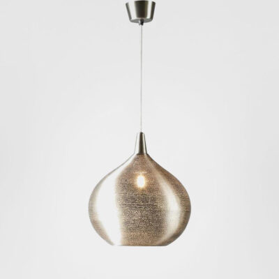Havenridge Perforated Metal Teardrop Ceiling Pendant Silver