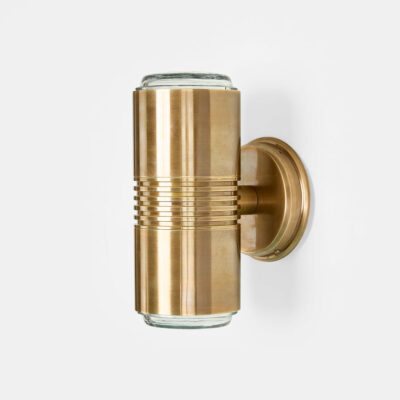 Hawkesbury Hamptons Up and Down Outdoor Wall Light Antique Brass