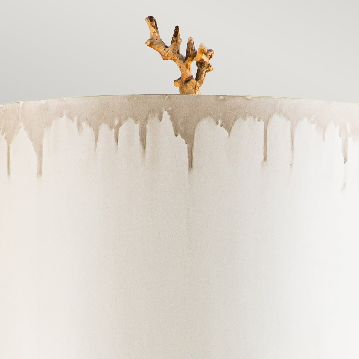 Hazelmere Gate French Provincial Floor Lamp Putty Patina and Silver Leaf — detail view