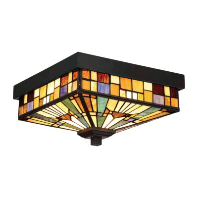Hearthstone Terrace Arts And Crafts Outdoor Ceiling Flush Bronze