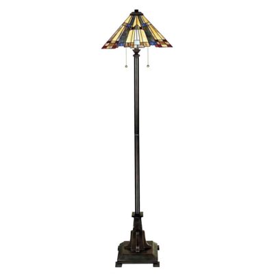 Hearthstone Tiffany Style Floor Lamp Valiant Bronze