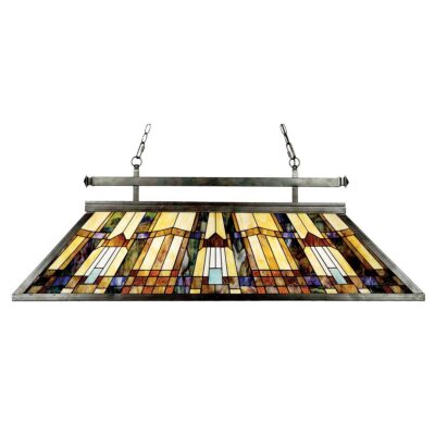 Hearthstone Tiffany Style Island Chandelier Bronze