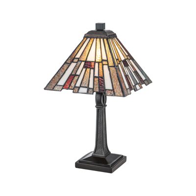 Hearthstone Tiffany Style Small Table Lamp Bronze