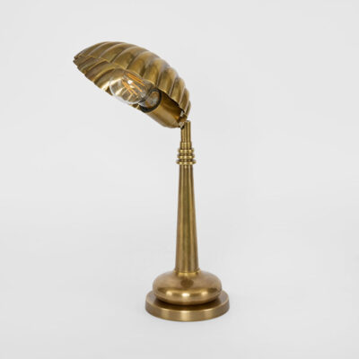 Heatherglen Shell Table Lamp Antique Brass