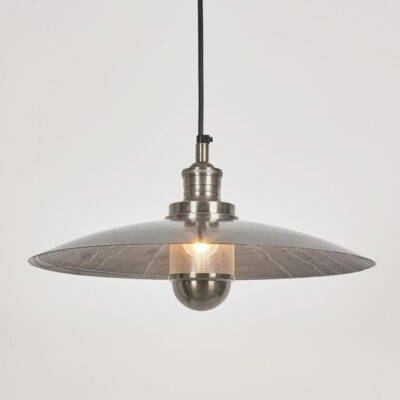 Heathfield Industrial Ceiling Pendant Antique Silver