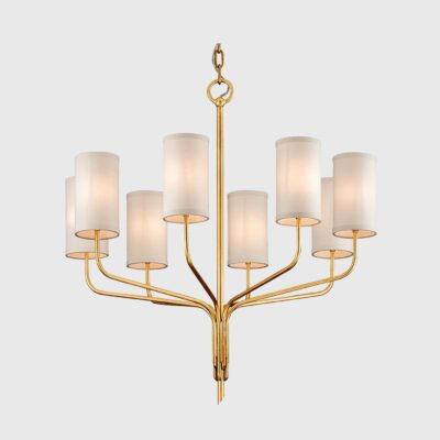 Heathwick Classic 8 Light Chandelier Textured Gold Leaf