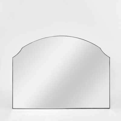 Heritage Arched Black Mantel Mirror