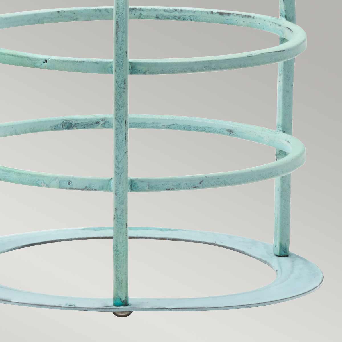 Heritage Fittings Ribbed Wire Cage Accessory Verdigris Heritage Fittings Ribbed Wire Cage Accessory Verdigris — detail view