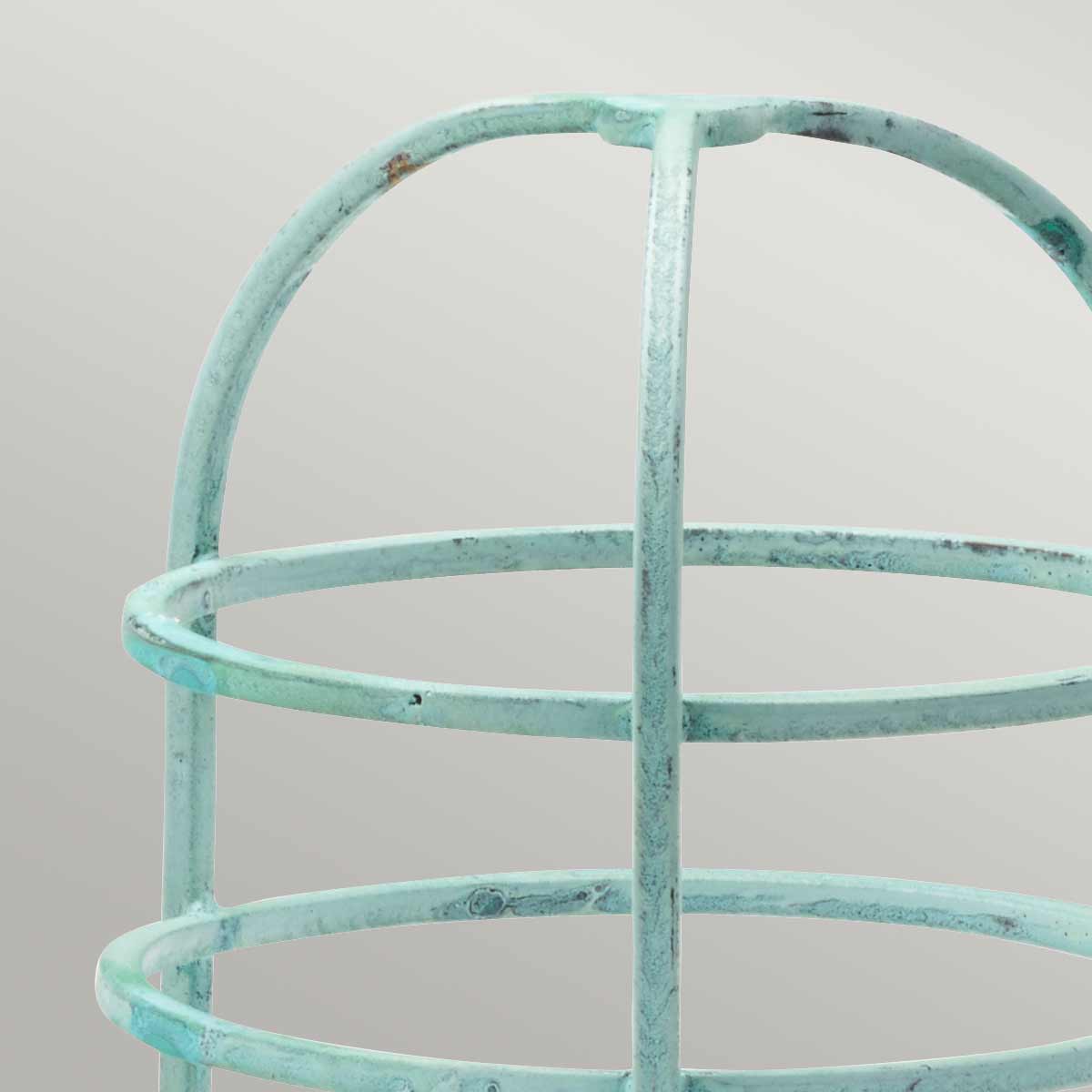 Heritage Fittings Ribbed Wire Cage Accessory Verdigris Heritage Fittings Ribbed Wire Cage Accessory Verdigris — detail view