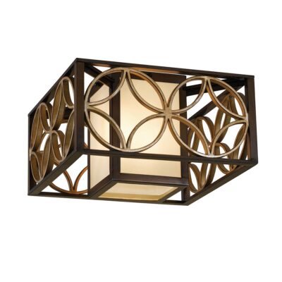 Heritage Parisienne Flush Ceiling Light Bronze And Gold
