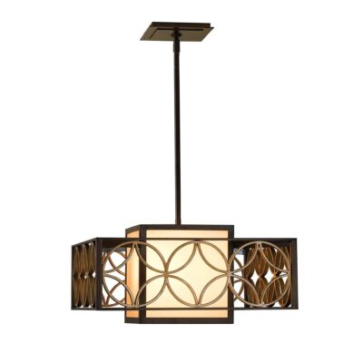Heritage Parisienne French Provincial Box Chandelier in Bronze and Gold