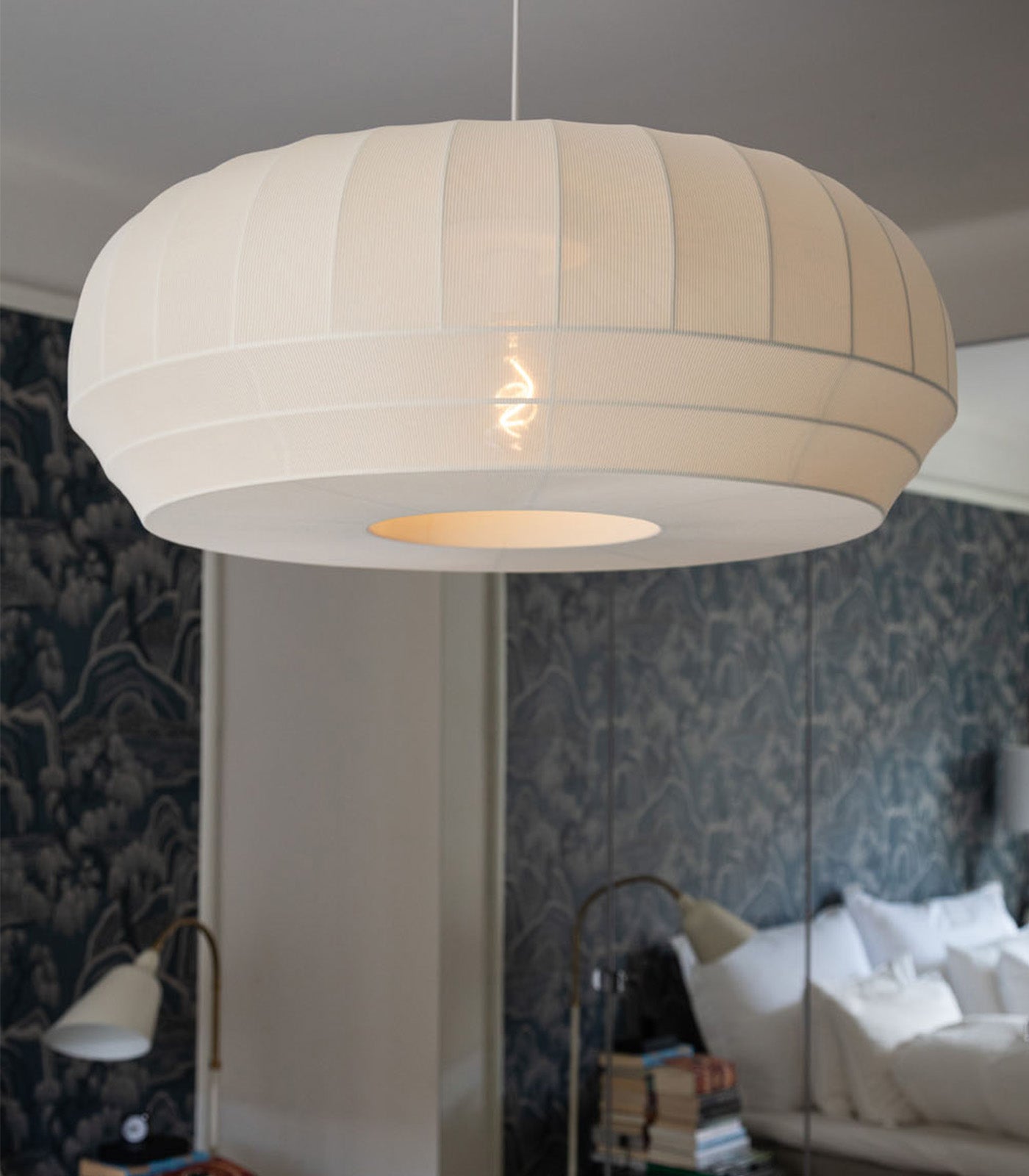 Heritage Row Contemporary Knitted Fabric Pendant Light Oval Small Tall Heritage Row Contemporary Knitted Fabric Pendant Light Oval Small Tall