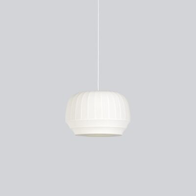 Heritage Row Contemporary Knitted Fabric Pendant Light Oval Small Tall